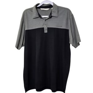 Travis Mathew Men’s Gray & Black Short Sleeve Polo Shirt | Size L